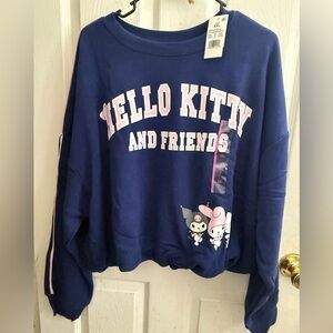 Sanrio Hello Kitty And Friends Navy Blue Sweatshirt with Pink Accents